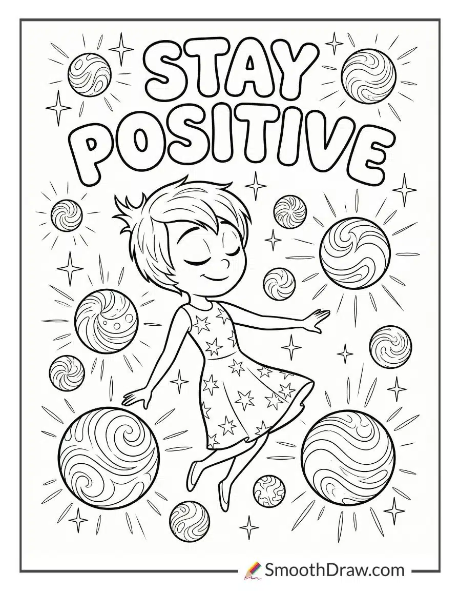Joy Floating With Memory Orbs Coloring Sheet