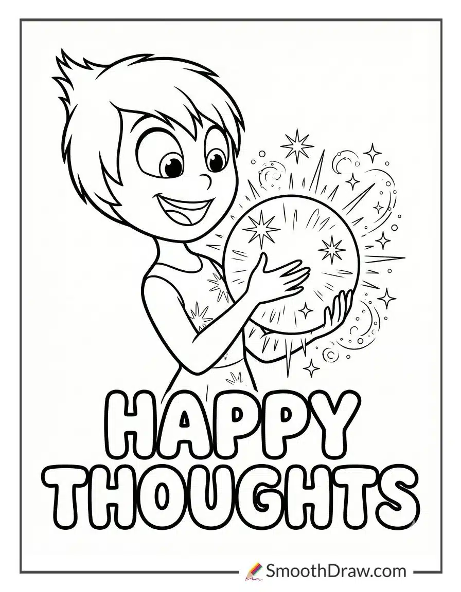 Joy Holding A Shining Yellow Orb