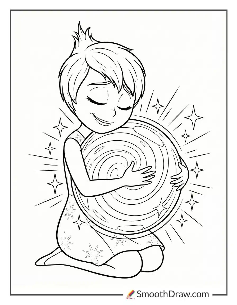 Joy Hugging A Glowing Core Memory