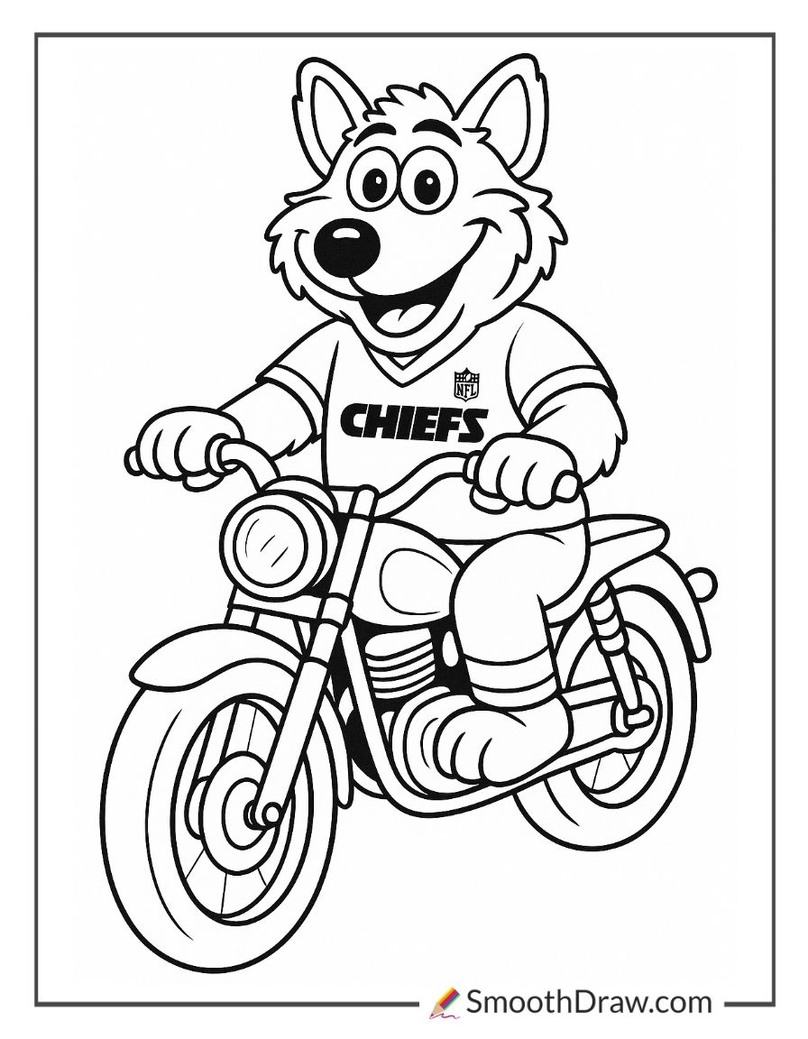 KC Wolf Riding A Motorcycle