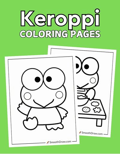 Keroppi coloring pages f