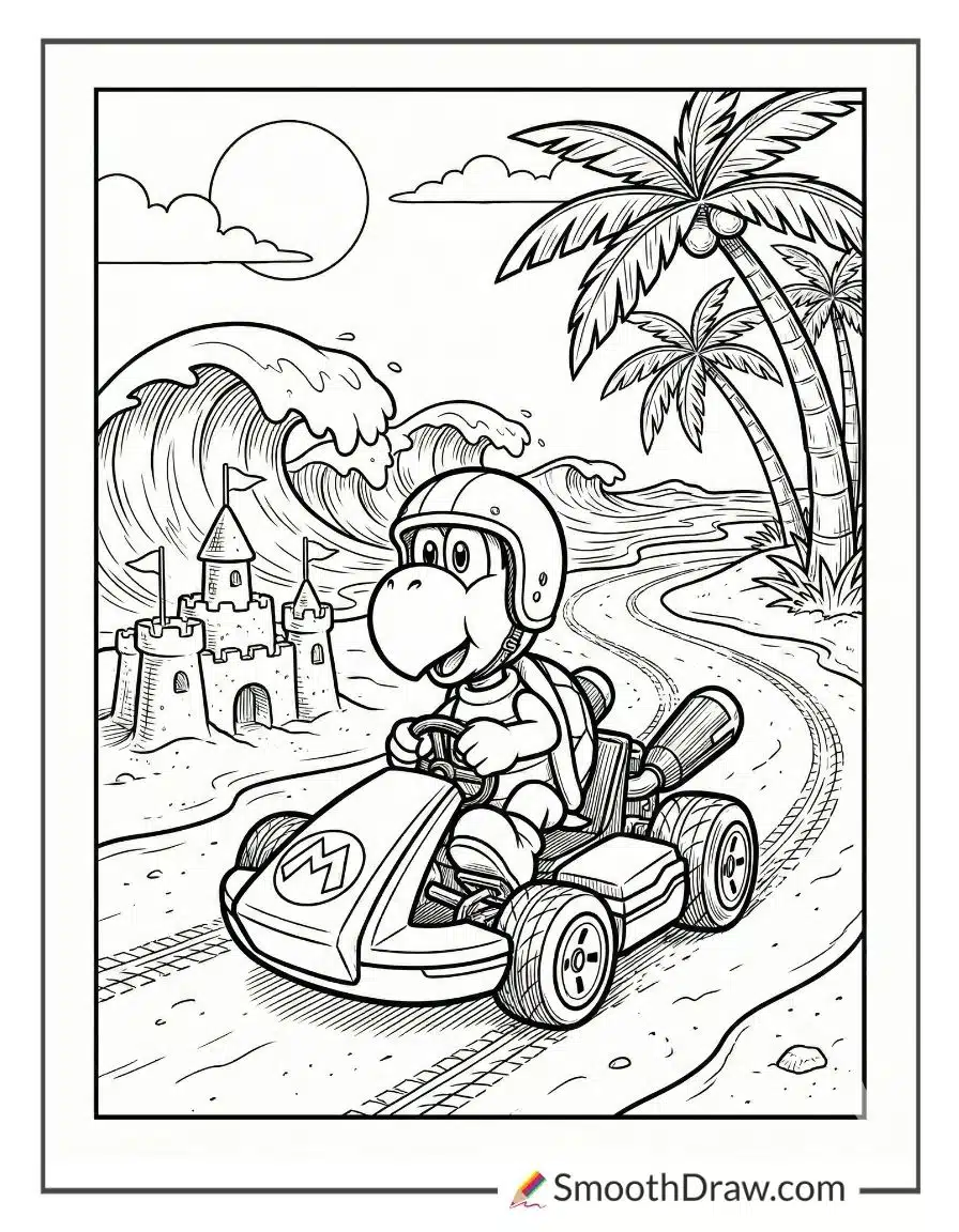 Koopa Troopa On Sandy Beach