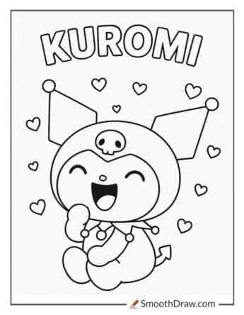 Kuromi Coloring Pages