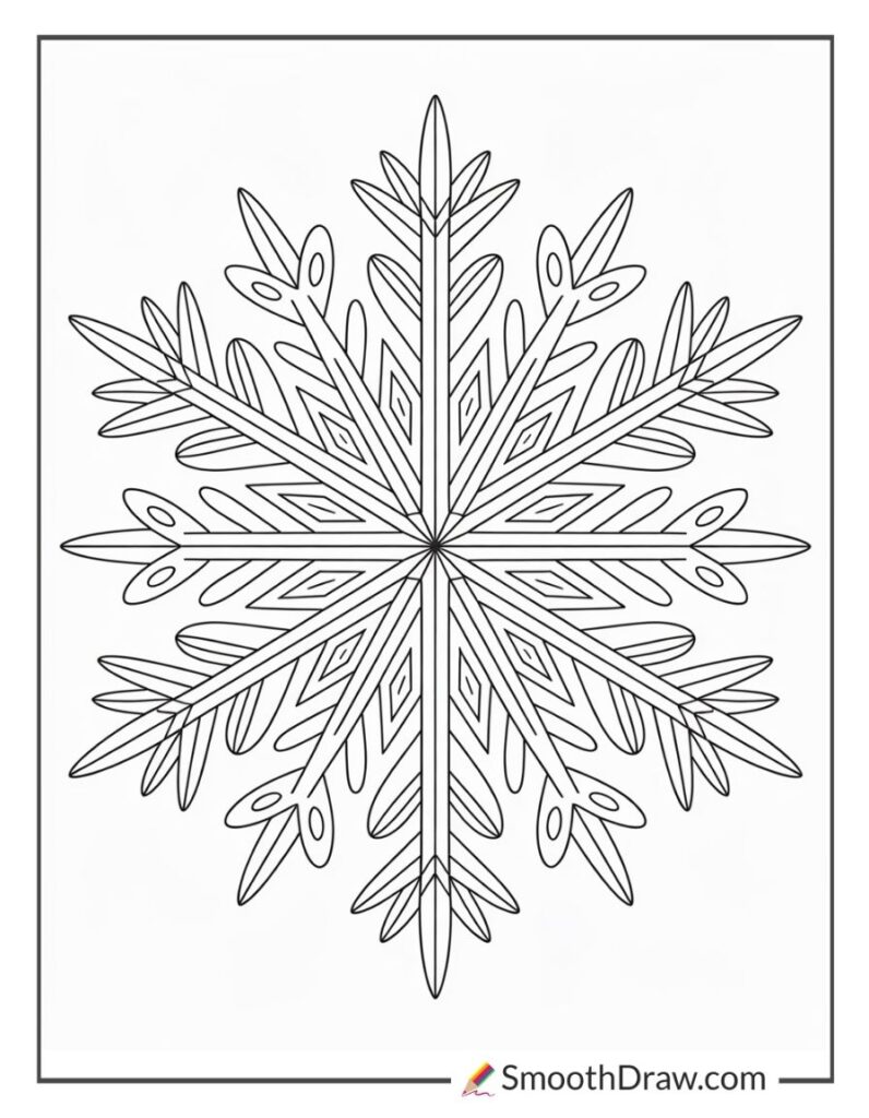 51 Snowflake Coloring Pages