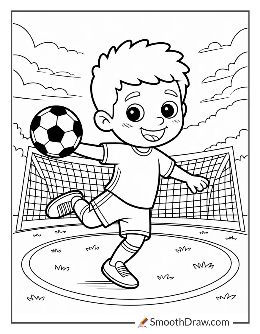 Latino Boy With Soccer Ball