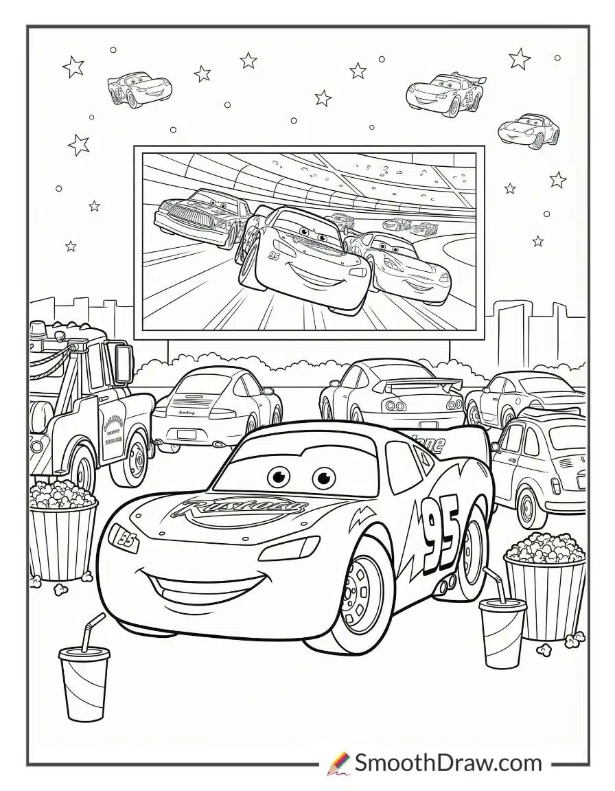 Lightning McQueen At The Drive In Movie