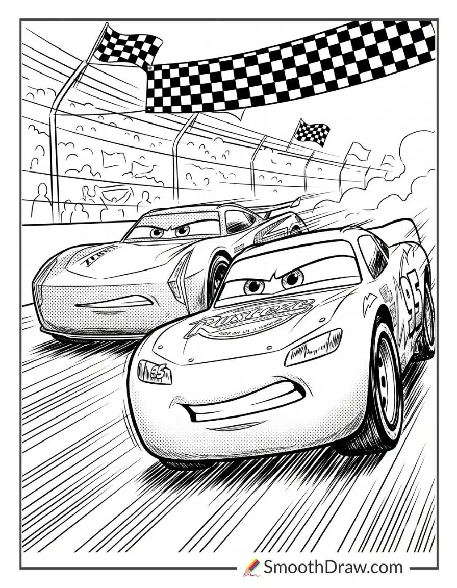 Lightning McQueen Racing Jackson Storm