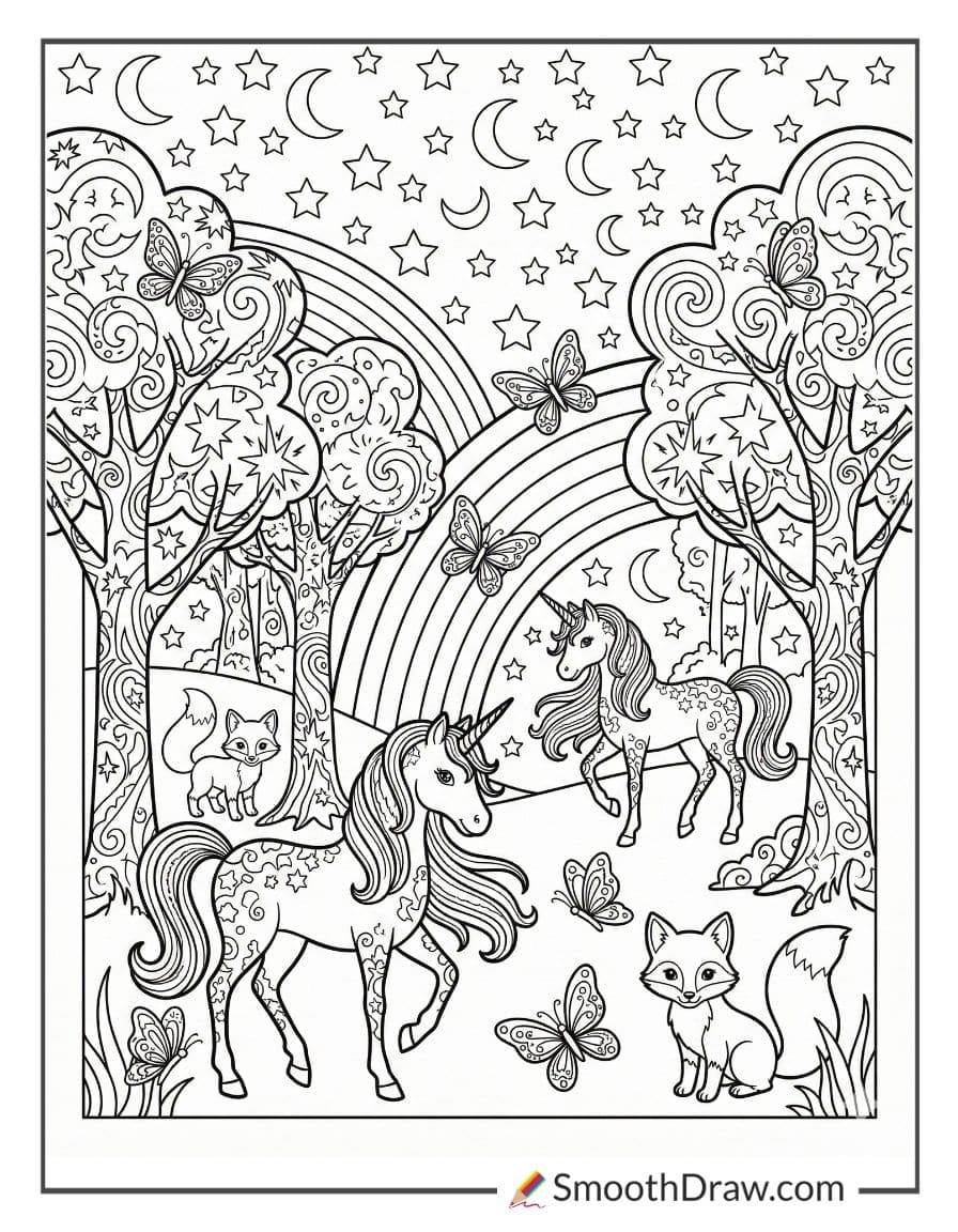 Lisa Frank magical rainbow forest adventure