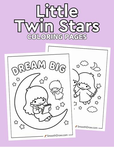Little Twin Stars coloring pages f