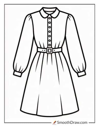 Long Sleeve Dress With Buttons