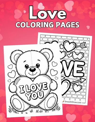 Love coloring pages f