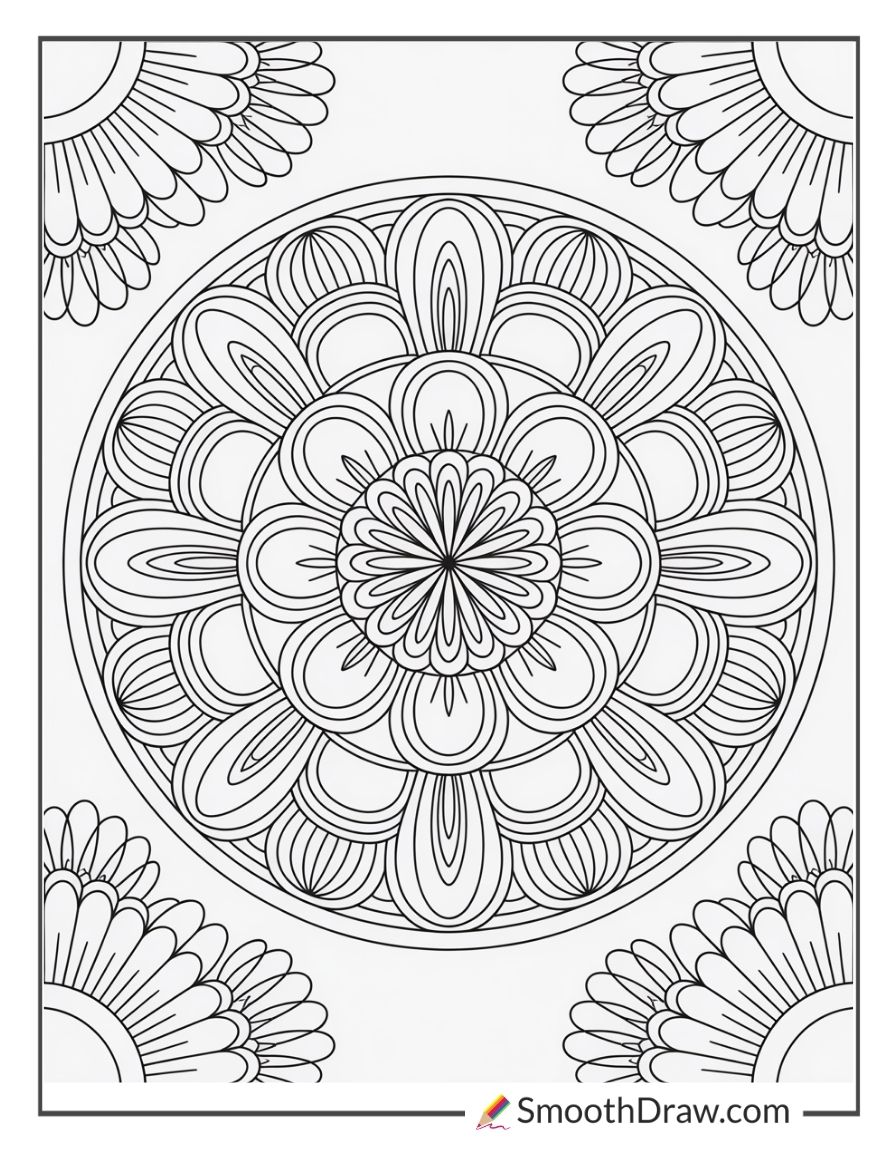 Mandala Art With Intricate Shapes