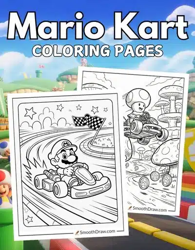 Mario Kart coloring pages f