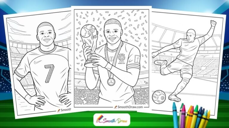 Mbappe Coloring Pages (Free Printables)