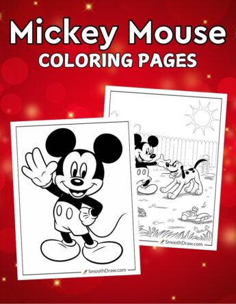 Mickey Mouse coloring page featured