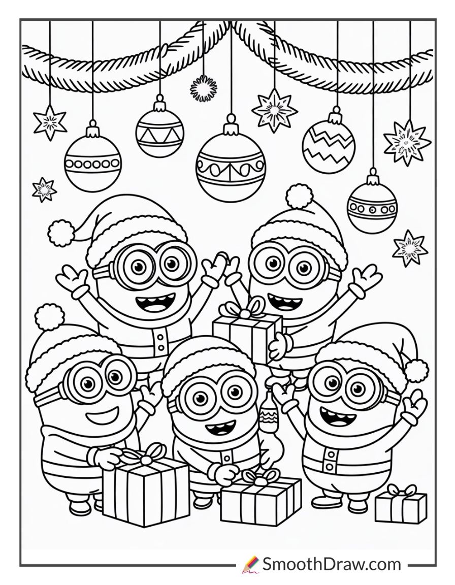 Minions Dressed As Elves For Christmas