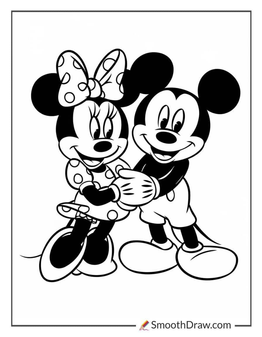 Minnie and Mickey Mouse