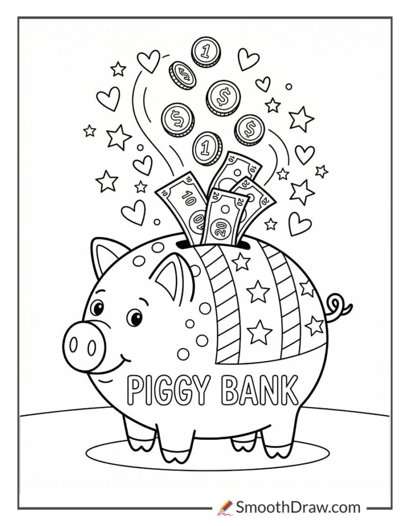 Money Pattern Coloring 56 Money Coloring Pages (Free Printable PDFs)