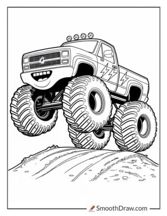 Monster Pickup Truck for Coloring