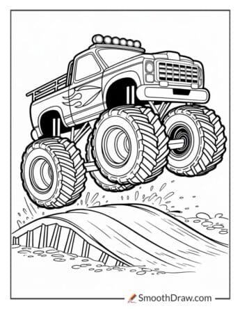 Monster Truck Coloring Page