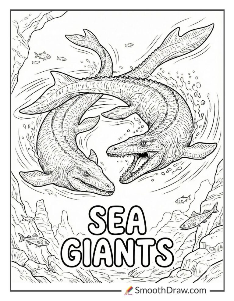 44 Mosasaurus Coloring Pages