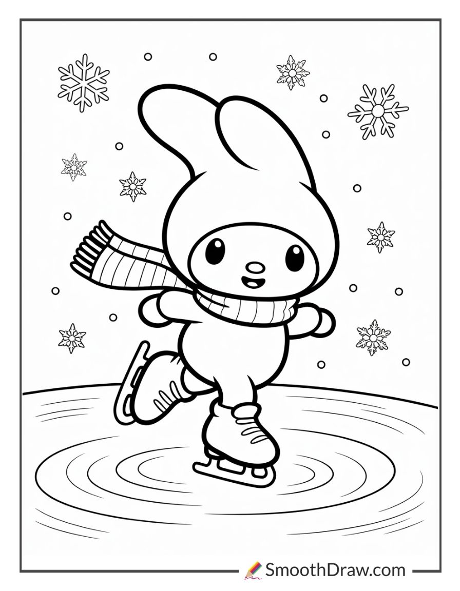 My Melody Ice Skating On A Frozen Pond
