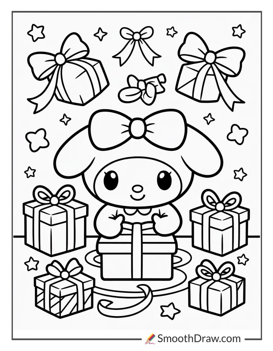 My Melody Wrapping Gifts For Friends