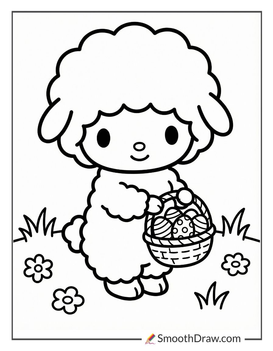 My Sweet Piano Easter Egg Hunt Coloring Pages