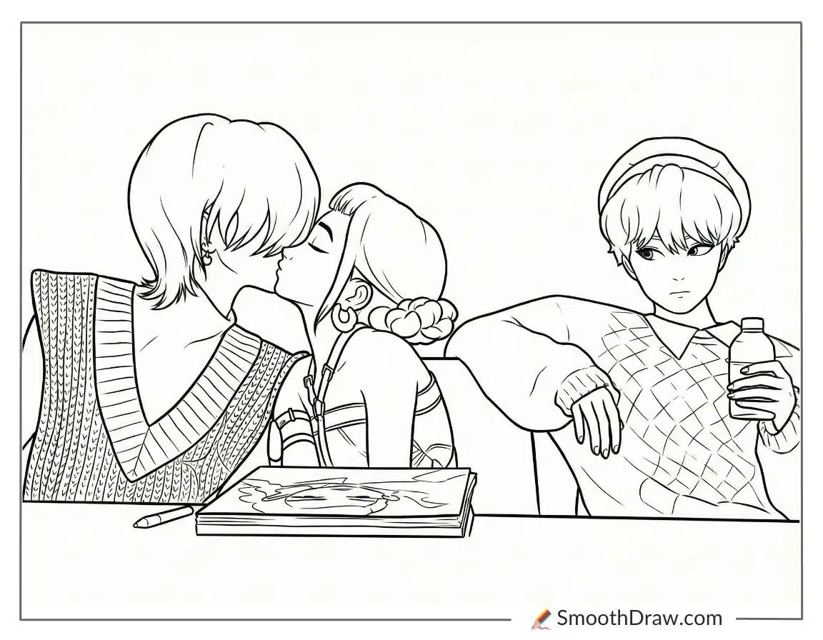 Mystery Saja with Saja Boys coloring page