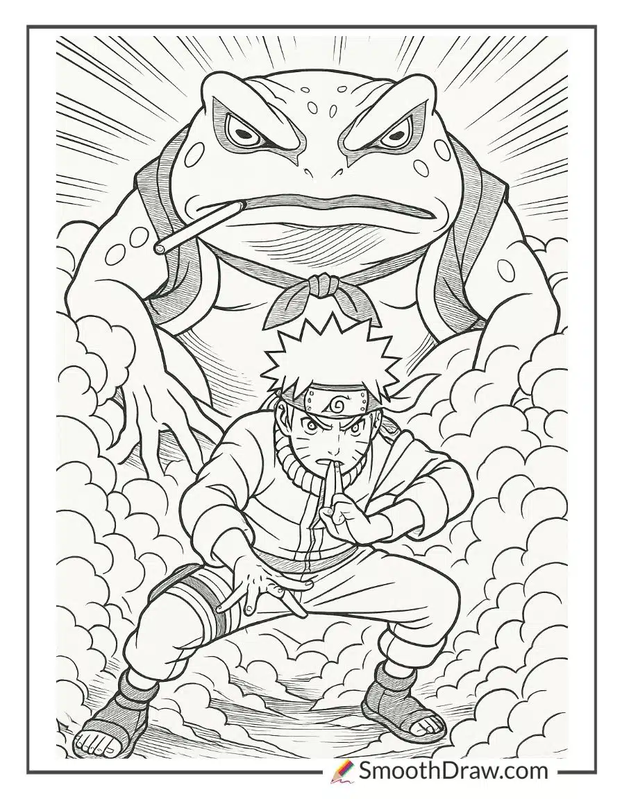 Naruto Summoning Giant Toad Gamabunta