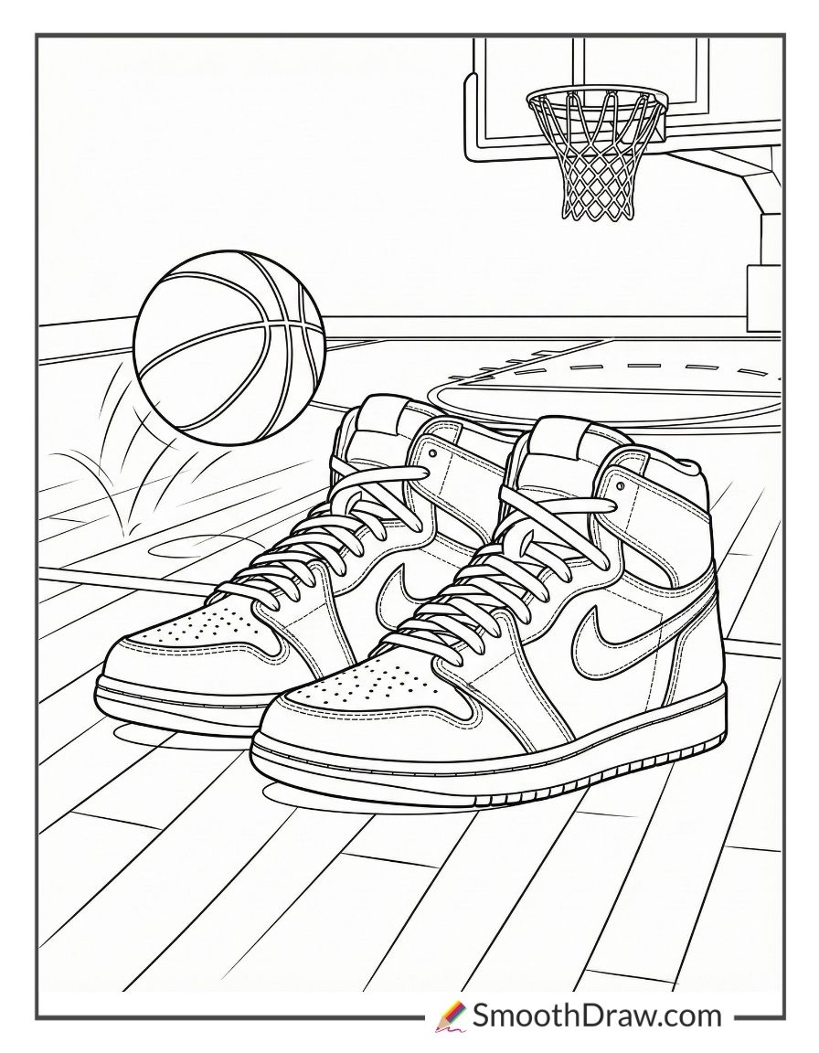 Nike Air On Basketball Court