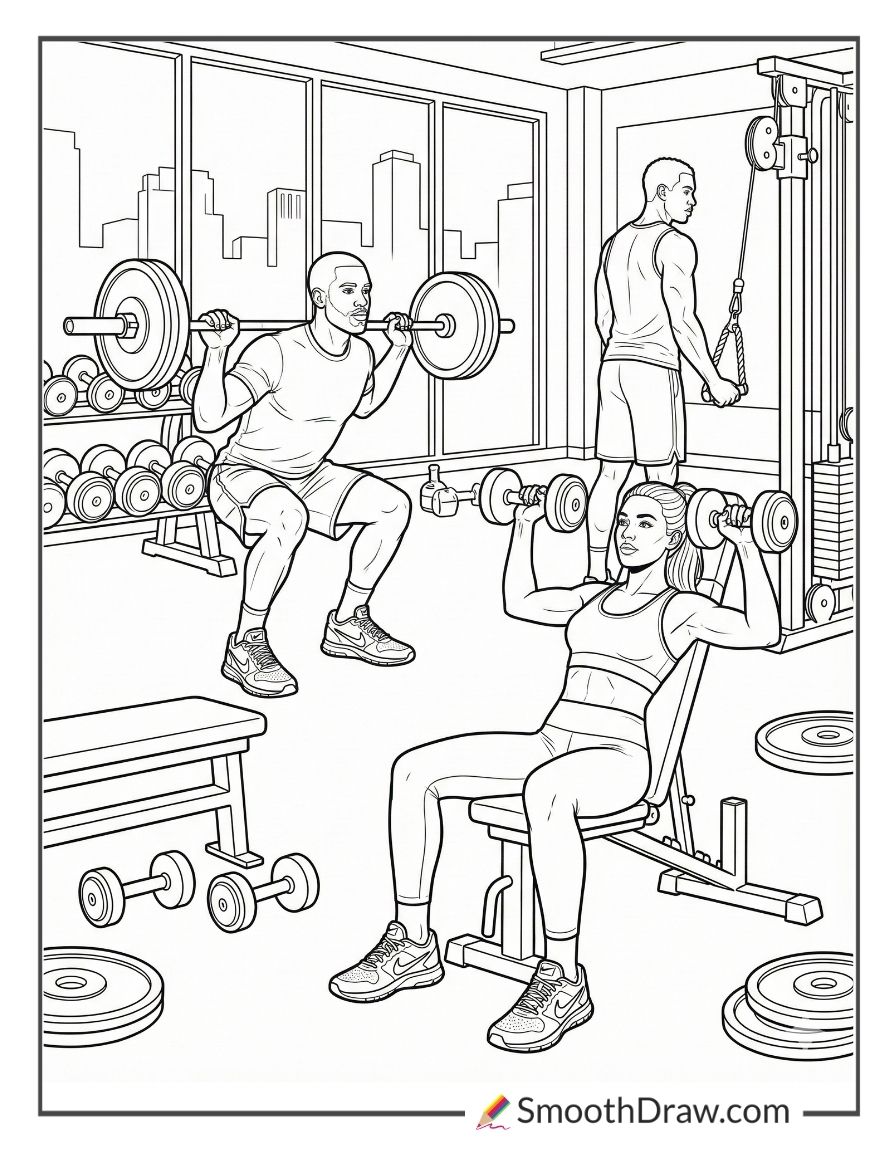 Nike Gym Training Scene