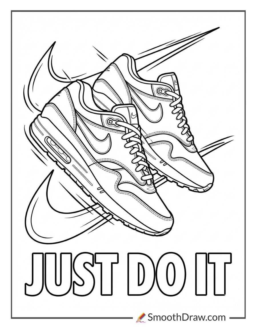 Nike Shoes Flying Through Air