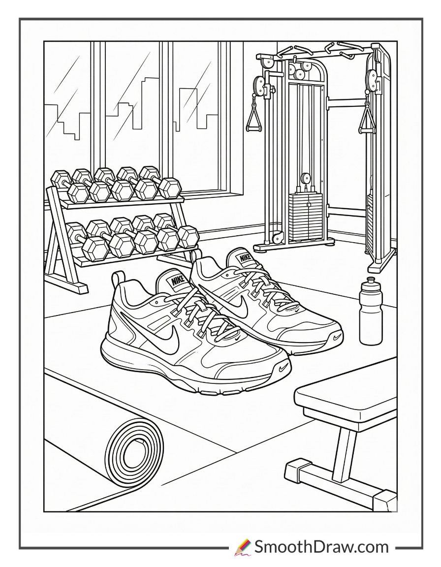 Nike Shoes In Gym Workout