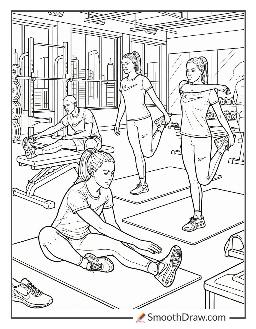 Nike Training Session For Coloring