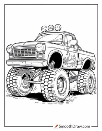 Off-Road Pickup Truck Coloring Page