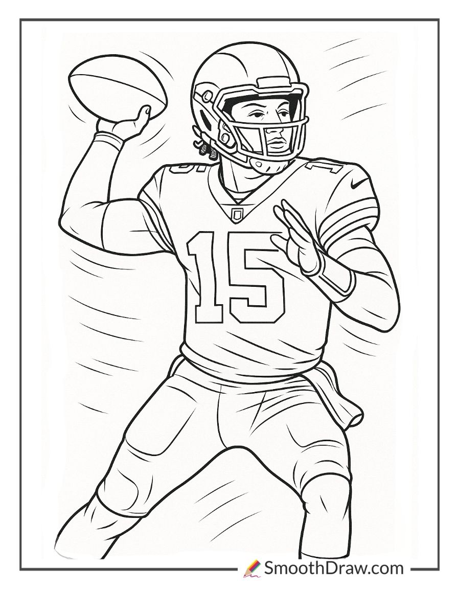 Patrick Mahomes Throwing A Football