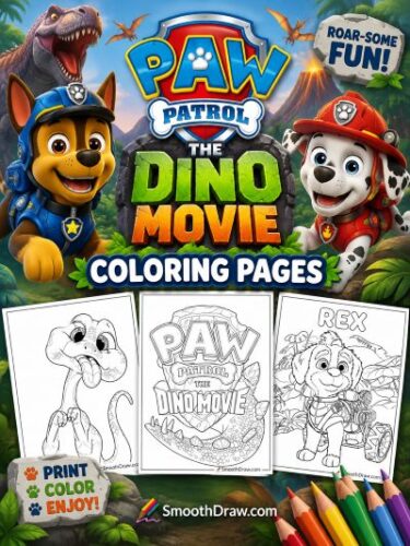 Paw Patrol Dino Movie coloring pages f