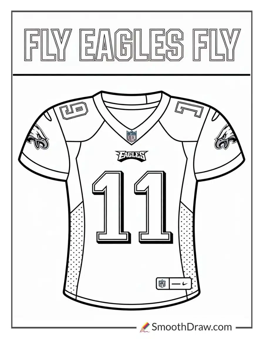 Philadelphia Eagles Jersey Front View