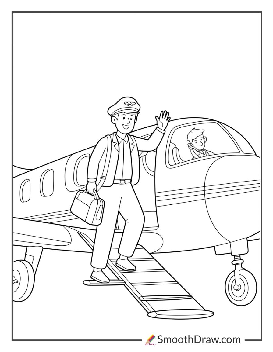 Pilot Boarding Small Propeller Plane