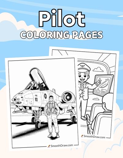 Pilot coloring pages f