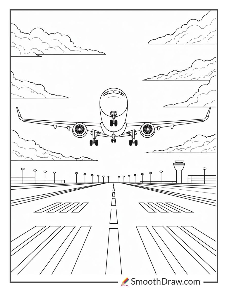 Pilot Landing A Passenger Plane