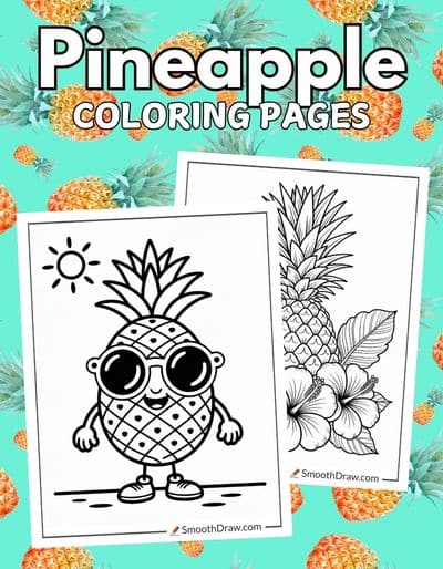 Pineapple coloring pages f