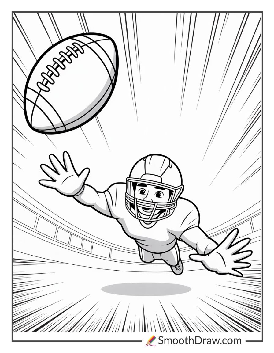 Player Diving For The Football