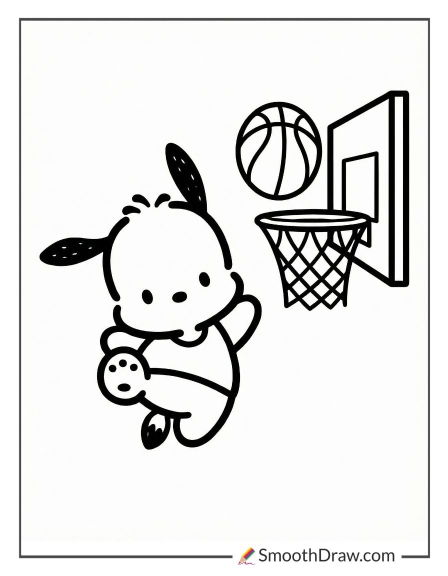 Pochacco Basketball Slam Dunk