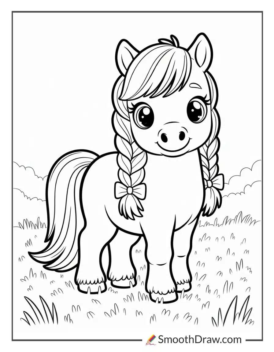 Pony With Braided Mane