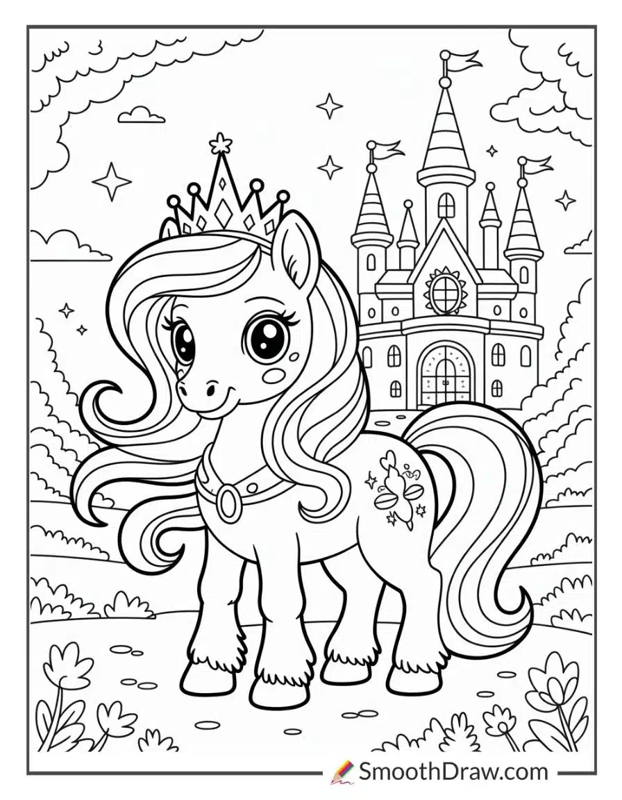 Princess Pony With Sparkling Crown