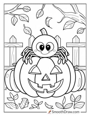Pumpkin Patch Spider Fall Theme
