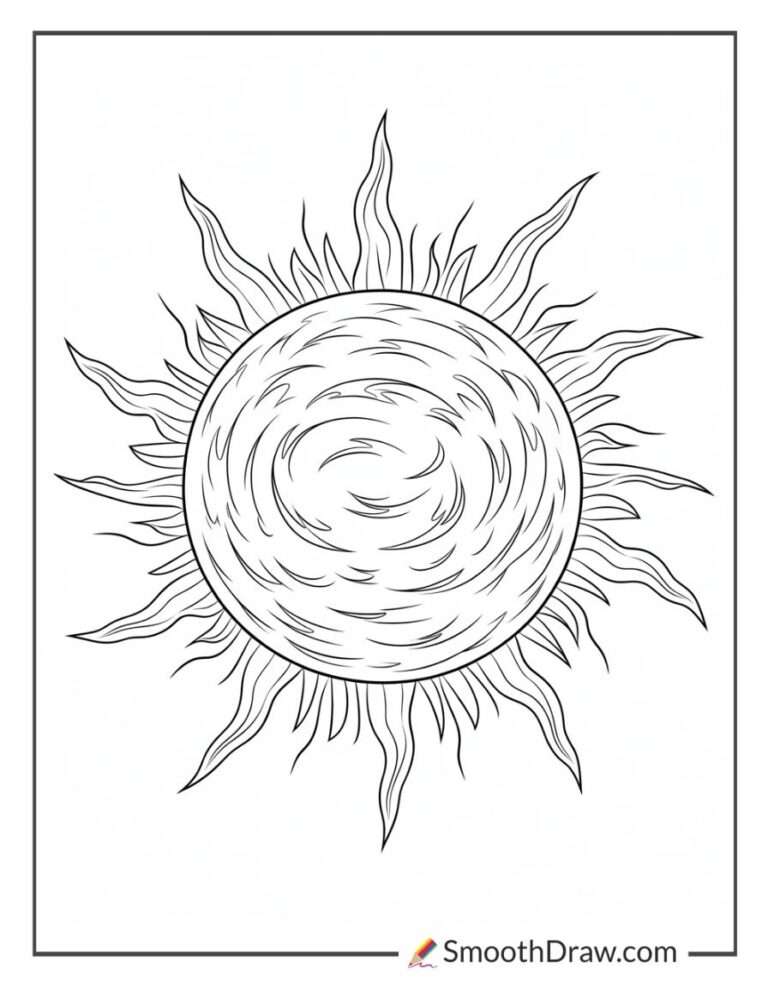 60 Sun Coloring Pages (Free PDFs)