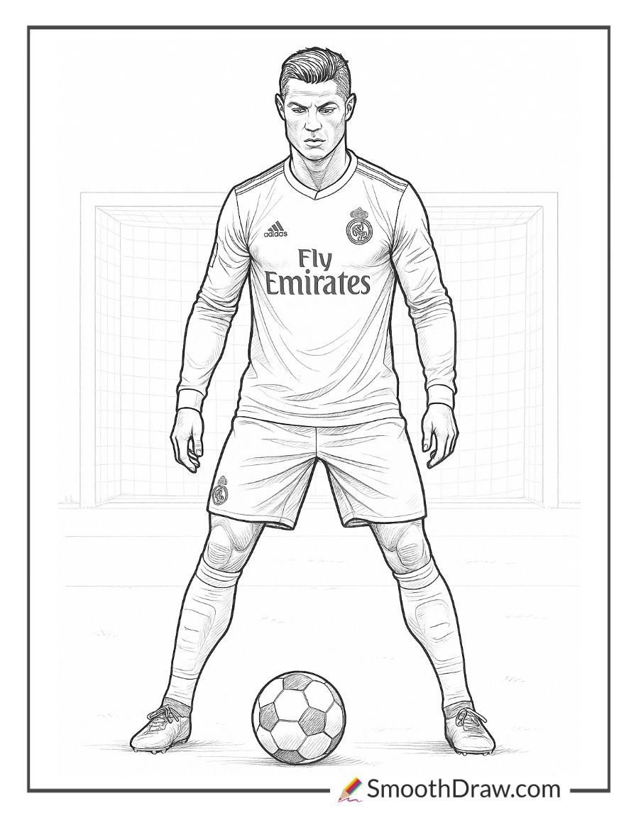 Ronaldo free kick stance